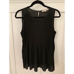 LOFT Pleated black tank